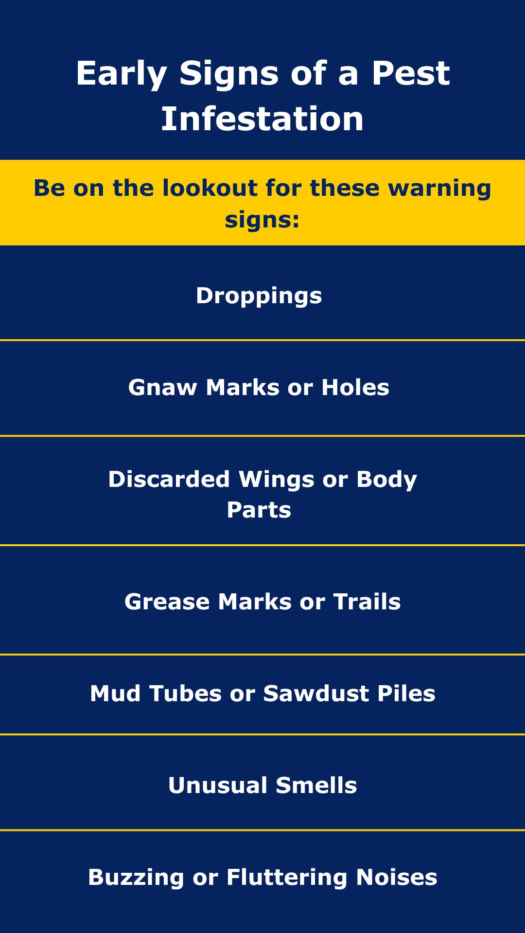 original infographic detailing early warning signs of a springtime pest infestation original infographic detailing early warning signs of a springtime pest infestation